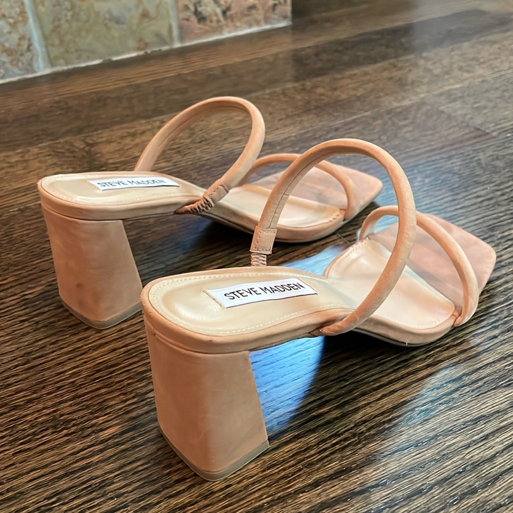 Steve Madden Tan Block Heel Sandals